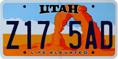 UT license plate Z175AD