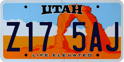 UT license plate Z175AJ