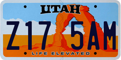 UT license plate Z175AM