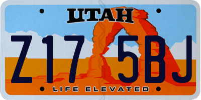 UT license plate Z175BJ
