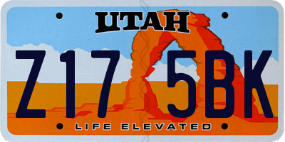 UT license plate Z175BK