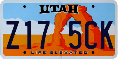 UT license plate Z175CK