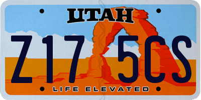 UT license plate Z175CS