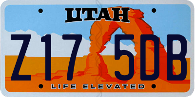 UT license plate Z175DB