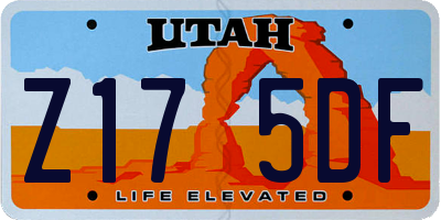 UT license plate Z175DF