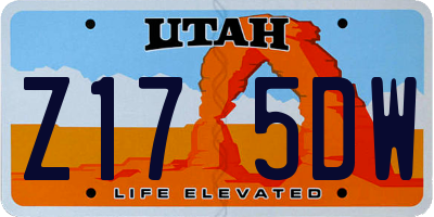 UT license plate Z175DW