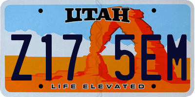 UT license plate Z175EM