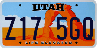 UT license plate Z175GQ