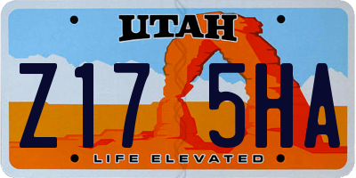 UT license plate Z175HA