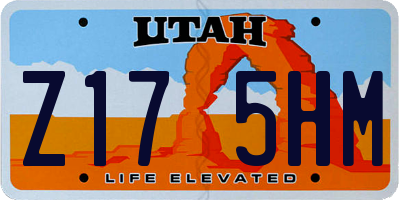 UT license plate Z175HM