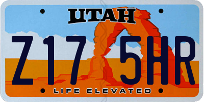 UT license plate Z175HR