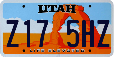 UT license plate Z175HZ