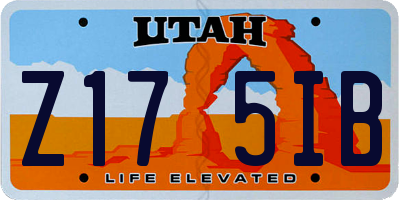 UT license plate Z175IB