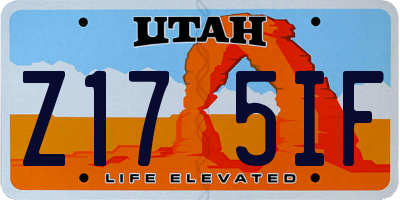 UT license plate Z175IF