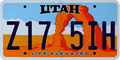 UT license plate Z175IH