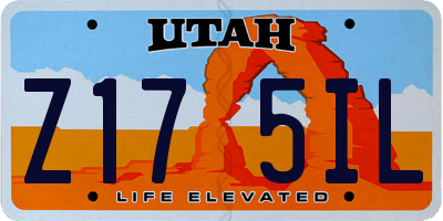 UT license plate Z175IL