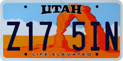 UT license plate Z175IN