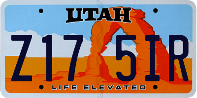UT license plate Z175IR
