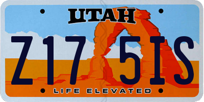 UT license plate Z175IS
