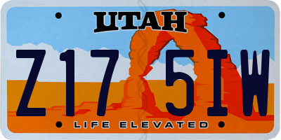 UT license plate Z175IW