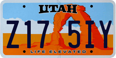 UT license plate Z175IY