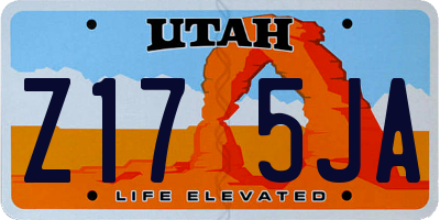 UT license plate Z175JA