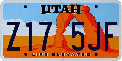 UT license plate Z175JF
