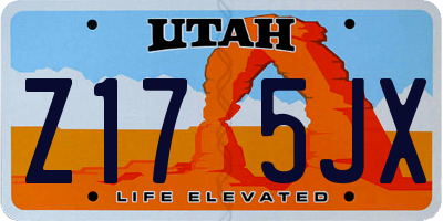 UT license plate Z175JX