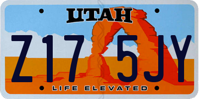 UT license plate Z175JY