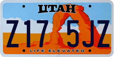 UT license plate Z175JZ
