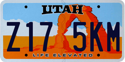 UT license plate Z175KM
