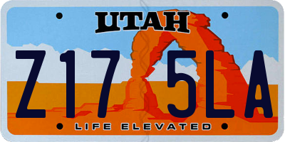 UT license plate Z175LA