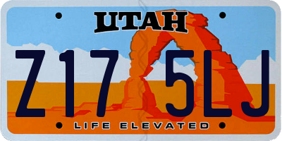 UT license plate Z175LJ