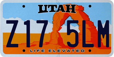UT license plate Z175LM