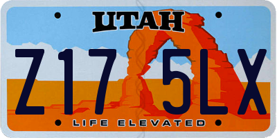 UT license plate Z175LX
