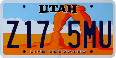 UT license plate Z175MU