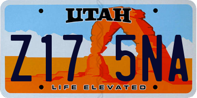 UT license plate Z175NA