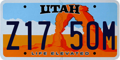 UT license plate Z175OM