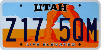 UT license plate Z175QM