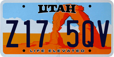 UT license plate Z175QV