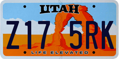 UT license plate Z175RK
