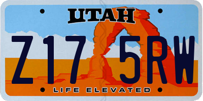 UT license plate Z175RW