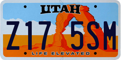 UT license plate Z175SM
