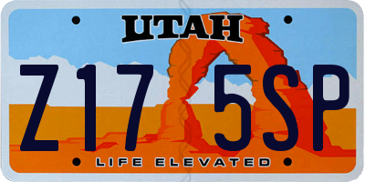 UT license plate Z175SP