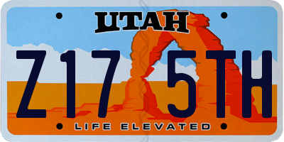 UT license plate Z175TH