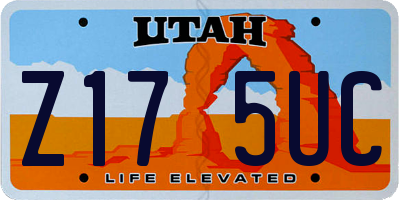 UT license plate Z175UC