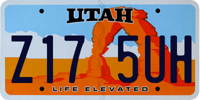 UT license plate Z175UH