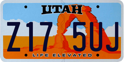 UT license plate Z175UJ