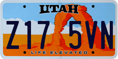 UT license plate Z175VN