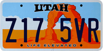 UT license plate Z175VR